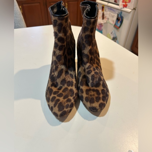 Nine West Faux Fur Leopard Kiana Bootie size 7.5 - Picture 7 of 7